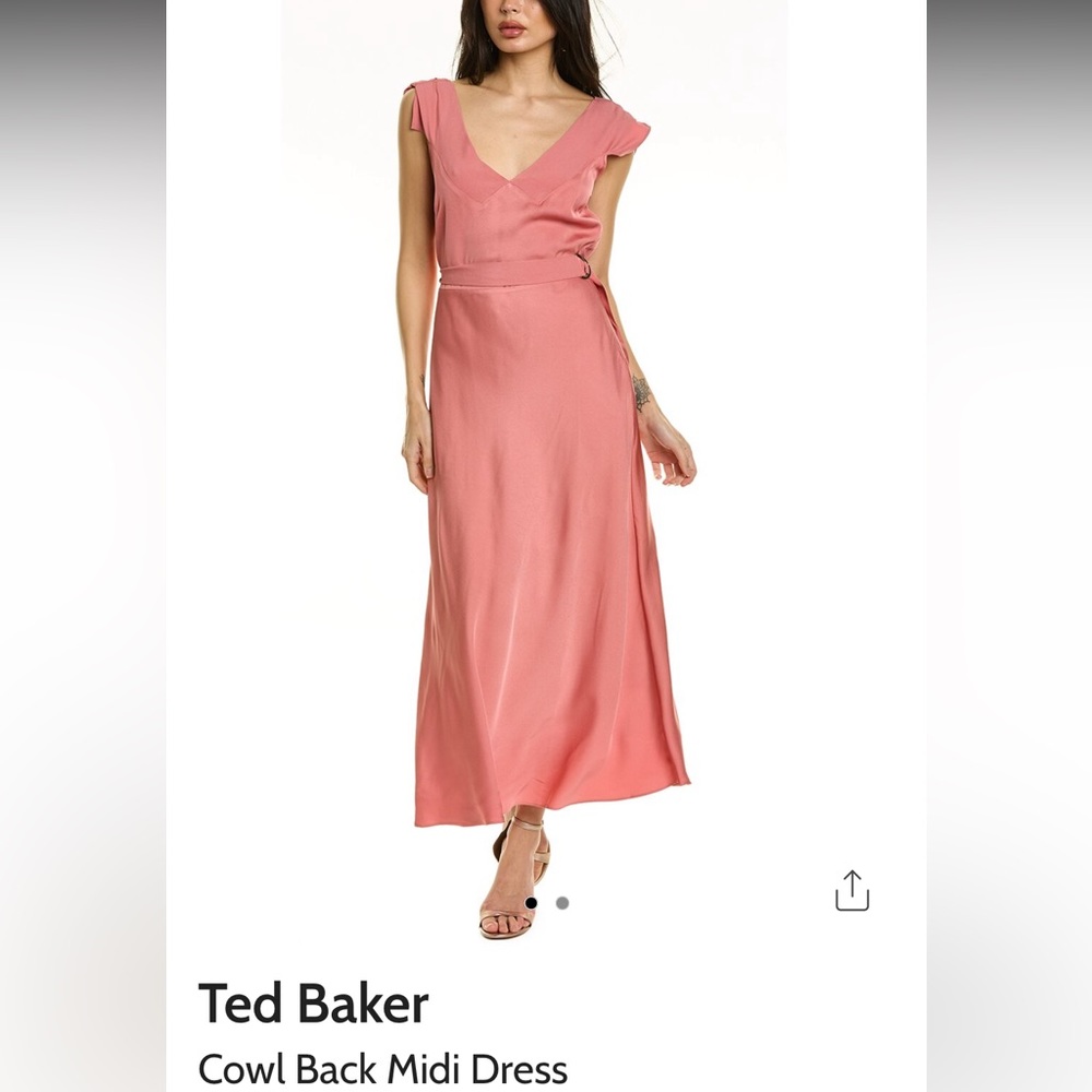 Ted Baker London Noemi Bias Cut Belted Dress